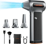 Wolfbox MF200 Compressed Air Duster W/removable Battery & 4 Nozzles, Mini Blower. Fixed Price $69.99.