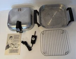Sunbeam Electric Frying Pan Broiler Cover Rack Manual Bp Zfpj Skillet Vtg. Fixed Price $19.99.