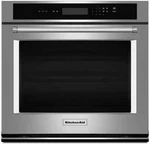 Kitchenaid 30" Single Wall Oven Built-in Electric Convection KOST100ESS. Fixed Price $1629.95.