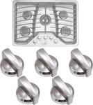5PCS Gas Cooktop Fits For Ge Profile Stove Knobs, Model - Replaces A.... Fixed Price $55.99.