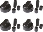 4-PACK Black Generic Design Universal Control Knob With 12 Adapters. Fixed Price $12.99.