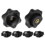 6PCS Star Knobs 1/4-20 Thread 38MM Head Through Hole Brass Insert Black. Fixed Price $12.11.