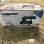 Mini Electric Iron Porcelain Gold Hot Plate Efficient Heat Green White. Fixed Price $12.99.