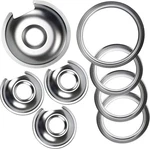 WB32X10013 WB32X10012 Chrome Burner Stove Drip Pan Set 4-PACK Fits For Ge Hotpoi. Fixed Price $29.43.