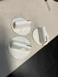 7737P046-60 Magic Chef Range Oven Burner Knob, White W/ Red Line KIP5714. Fixed Price $12.00.