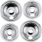 Range Burner Bibs Bowls 2 Of WB31M15 WB31M16 Chrome. Fixed Price $18.95.