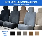Plush Velour Seat Covers For 2021-2023 Chevrolet Suburban. Fixed Price $205.00.