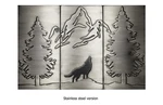 Wolf Mountain Backsplash Set Of 3 Handmade Metal Tiles Copper, Brass. Fixed Price $450.00.
