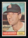 1961 Topps Baseball # 64 Alex Grammas Inv J7673. Fixed Price $5.99.