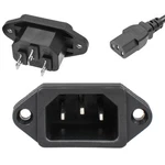 Qteatak Pack Screw Mount Pins Inlet Power Plug Socket IEC320 C14 250V 10A. Fixed Price $10.01.