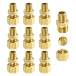 10 X Brass Pipe Fitting 5/16" Od 1/8" Npt Male Compression Union Connector. Fixed Price $28.04.