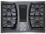 Ge Profile 30" Wide 4-BURNER Gas On Glass Cooktop With Downdraft PGP9830SRSS New. Fixed Price $2099.99.