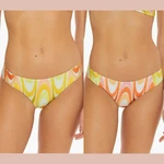 Nwt $64 Becca Medium Whirlpool Adela Reversible Bikini Bottoms Orange #U1317. Fixed Price $28.99.