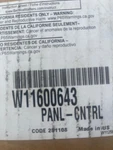 W11600643 Whirlpool Wall Oven Control Panel New Oem. Fixed Price $169.00.