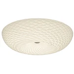 Varaluz Swirled 3 Light Flush, Large, Chrome/french Feather Glass - AC1585. Fixed Price $343.20.