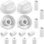 Ami Parts Universal White Control Knobs With 12 Adapters 4-PACK. Fixed Price $13.07.
