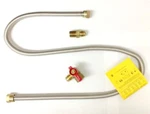 Universal 1/2 In. Mip Gas Valve X 48" Stainless Steel Hose Appliance Hook-up Kit. Fixed Price $26.00.