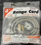 New Petra 4-FEET 3-WIRE 40 Amp Prong Range Power Supply Cord Kit Grey. Fixed Price $12.99.