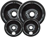 Kenmore/ge Pack Black Porcelain Drip Bowl Set, Kit 51 2-WB31K5024, 2-WB31K5025. Fixed Price $32.34.
