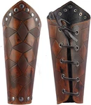 Leather Gauntlet Wristband Medieval Bracers Viking Guards Archery Brace.... Fixed Price $37.96.