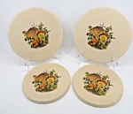 Vtg Mushroom Round Electric Range Stove Burner Covers 1970S Steel & Enamel Euc. Fixed Price $59.99.