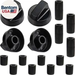 4 Pack Black Universal Control Knobs With 12 Adapters - Compatible For Oven Stov. Fixed Price $16.75.