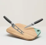 Berghoff Leo 3 Piece Knife And Cutting Board Set, Green Grey - New. Fixed Price $59.95.