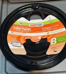 Range Kleen , Style Heavy Duty Black Porcelain Drip Pans Model P120. Fixed Price $5.86.