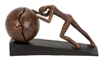 79 Polystone People Decorative Sculpture Home Statue With Ball, Ac.... Fixed Price $57.85.