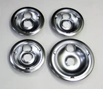 Range Burner Drip Pan Bowl Bib Set For Of WB31K5024 WB31K5025 Chrome. Fixed Price $21.83.