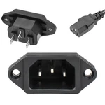 Qteatak Pack Screw Mount Pins Inlet Power Plug Socket IEC320 C14 Black. Fixed Price $10.99.