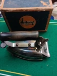 Vintage Hotpoint Super-model "r" Electric Iron 169F61 & Box Marked Nra. Fixed Price $30.00.