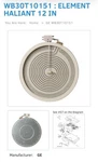 The Ge WB30T10151 Element Haliant 12 In Is Replacement Part For Electric. Fixed Price $109.00.