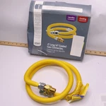 Smart Choice Gas Connector Stainless Steel Yellow 5/8" X 4' 5304490733. Fixed Price $18.59.