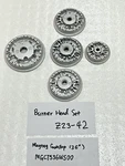 Set Of Burner Heads XL(X1), L(X3), S(X1) Maytag WCG7536WS00 Cooktop Z23-42. Fixed Price $118.33.