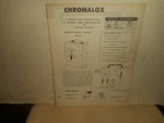 Chromalox Electronic Thermostat Type Et Service Manual & Parts List 1964. Fixed Price $15.95.