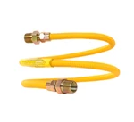 1/2" Od (3/8" Id) Yellow Polymer Coated Stainless Steel Gas Connector - 48". Fixed Price $19.99.