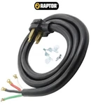Raptor Tools RAP34006 Amp Ft. 8/2 And 10/2 Srdt 125V Range Cord - Black. Fixed Price $18.00.