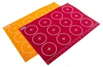 Kitchen + Home Silicone Baking Mats - Set 11.625 X 16.5 Inches, Red, Orange. Fixed Price $14.52.