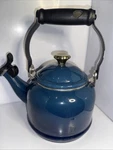 Creuset Enameled Demi 1.25 Qt 1.1L Kettle Teapot Blue. Fixed Price $29.99.