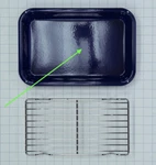 Wolf DF48 30" Blue Enamel Broiler Pan W/grate Genuine/original Accessory. Fixed Price $190.55.