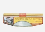 Pizzacraft Rocking Cutter Stainless Steel Blade Acacia Wood Handle. Fixed Price $24.99.