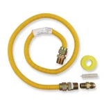 Gas Range Connector Kit 4 Ft With Excess Flow Valve Safety Shut Off Fittings. Fixed Price $49.02.